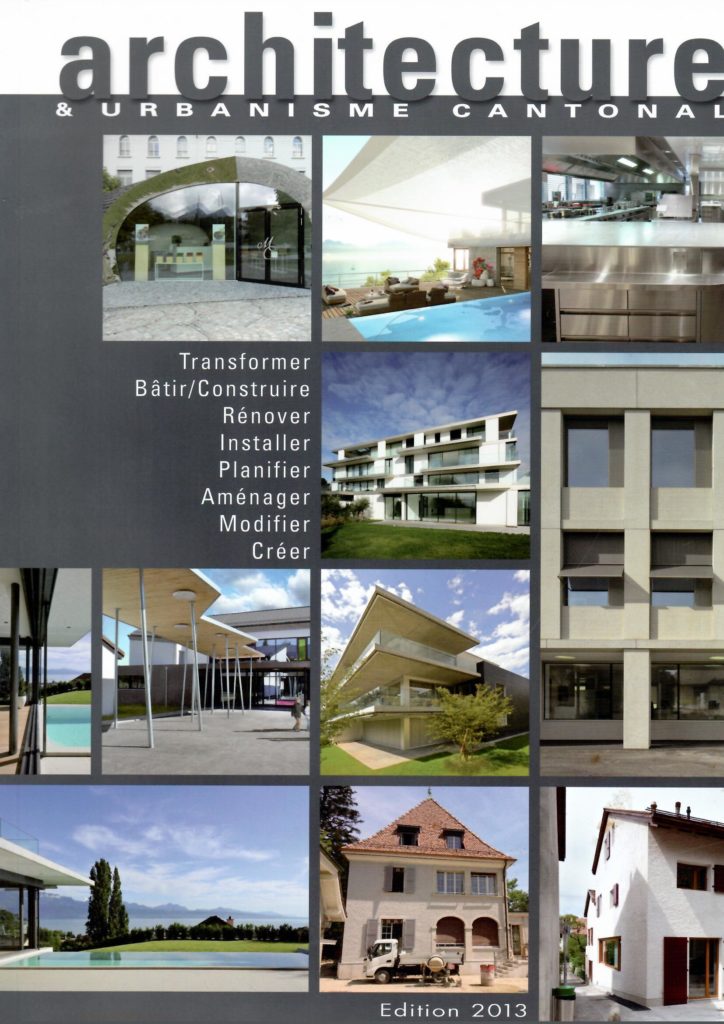 Edition 2013 de la revue Architecture et urbanisme cantonal